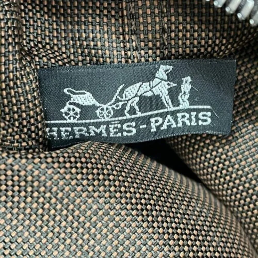 HERMES Her Line Tote PM Brown Polyamide Polyester Tote Bag - Picture 7 of 11